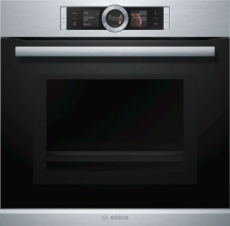 Электрический духовой шкаф Bosch HMG636BS1, серебристый
