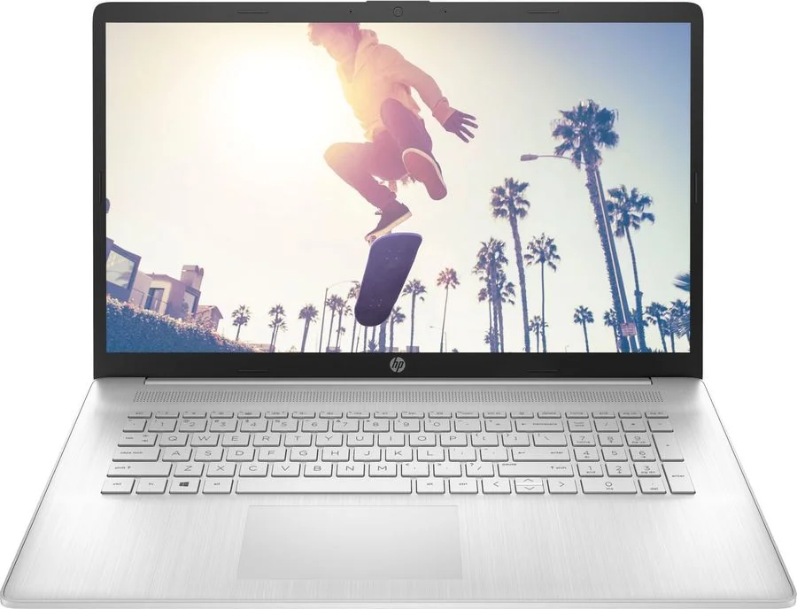 HP Ноутбук HP 17-cp0136ur 601K0EA (Ryzen 5 5500U-2.10ГГц, 16ГБ, 512ГБ SSD, IrisXe, WiFi, BT, WebCam, 17.3 1920x1080, FreeDOS), серебристый