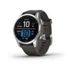 Умные часы Garmin Fenix 7s 42 мм, серебристый с графитовым силиконовым ремешком