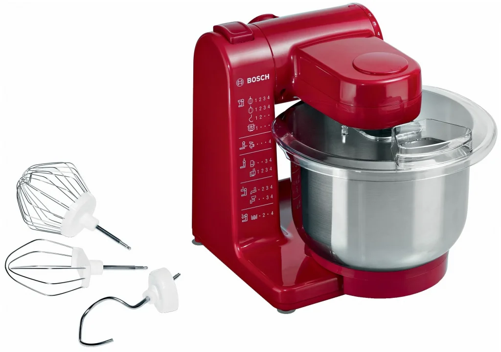 Комбайн Bosch MUM44R1 красный/серебристый