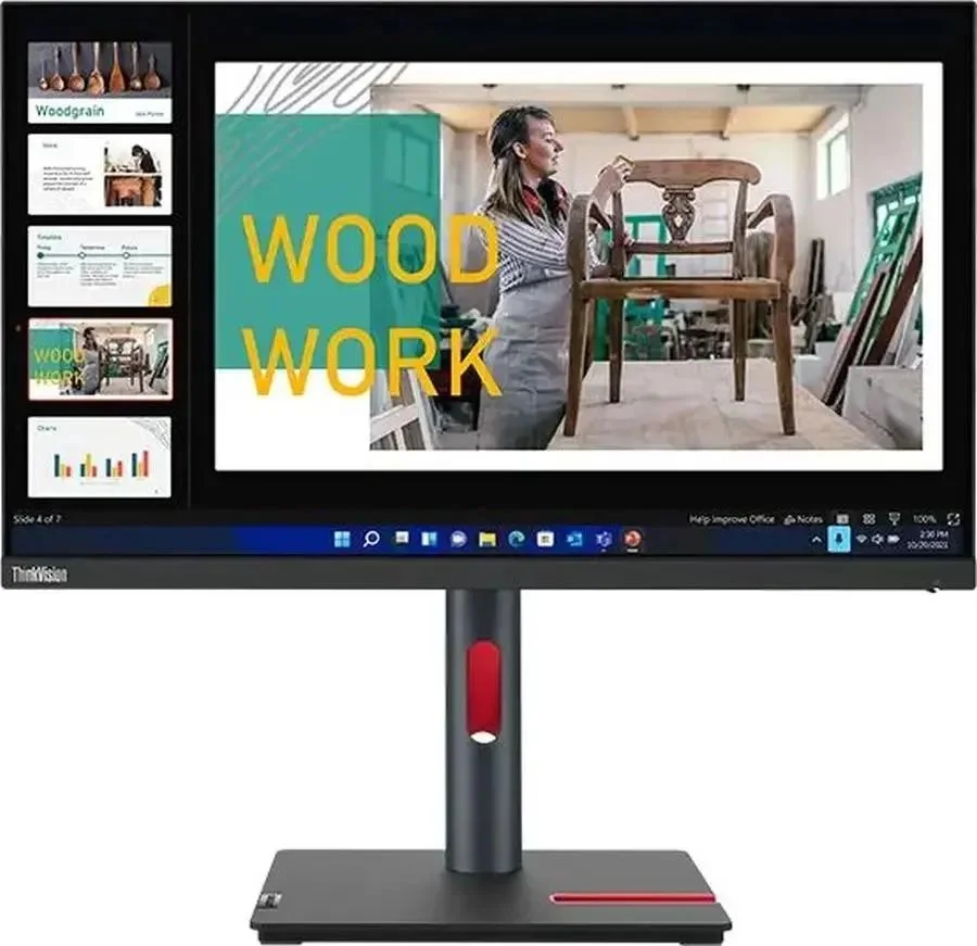 Монитор Lenovo 23.8" ThinkVision P24q-30 2560x1440 IPS LED черный 63B4GAT6UK