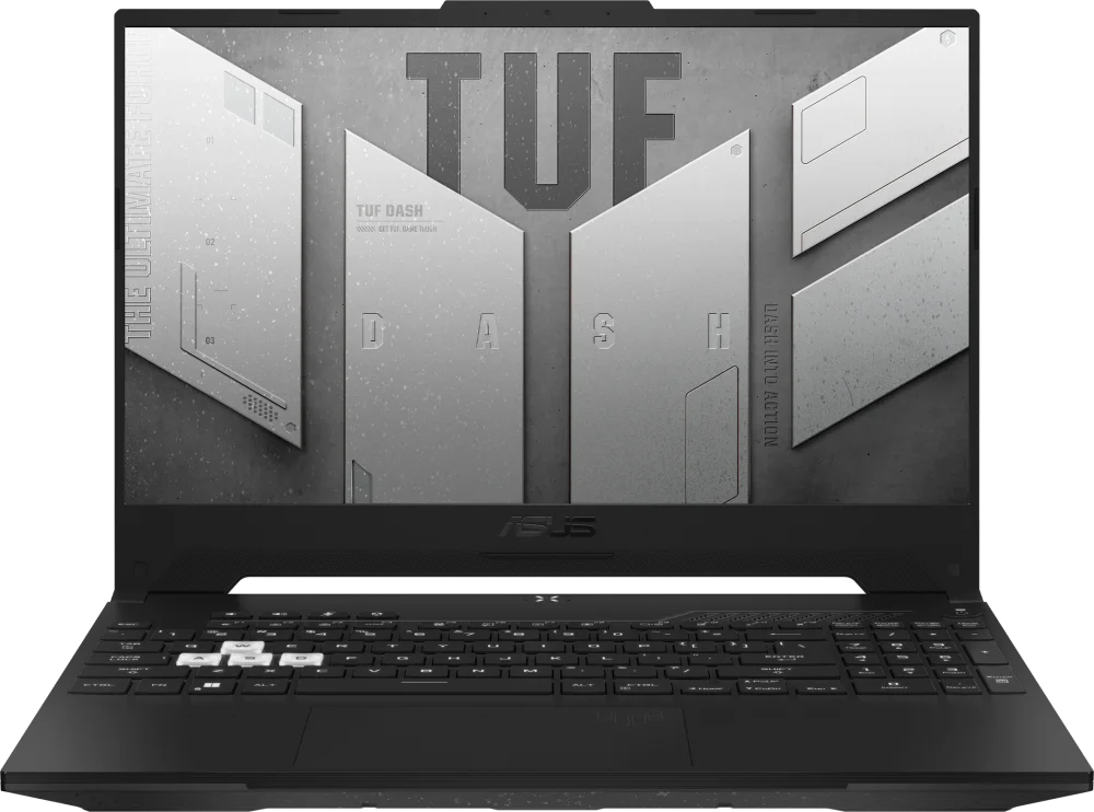 qwrbcbn921vkqq3hboot4l8f2bb0o9mu-1 Ноутбук ASUS TUF Dash F15 FX517ZR-HN013 1920x1080, Intel Core i7 12650H 3.5 ГГц, RAM 16 ГБ, DDR5, SSD 1 ТБ, NVIDIA GeForce RTX 3070, без ОС, 90NR0AV3-M006Z0, черный — изображение 1