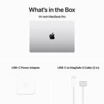 Ноутбук Apple MacBook Pro 14 2023, 14.2" (3024x1964) Retina XDR 120Гц/Apple M3/8ГБ LPDDR5/512ГБ SSD/M3 10-core GPU/MacOS/Блок питания EU, серебристый (MR7J3ZP/A) — изображение 4