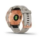Умные часы Garmin Fenix 7S Solar 42 мм, цвета розовое золото с песочным силиконовым ремешком — изображение 5