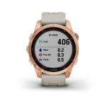 Умные часы Garmin Fenix 7S Solar 42 мм, цвета розовое золото с песочным силиконовым ремешком — изображение 11